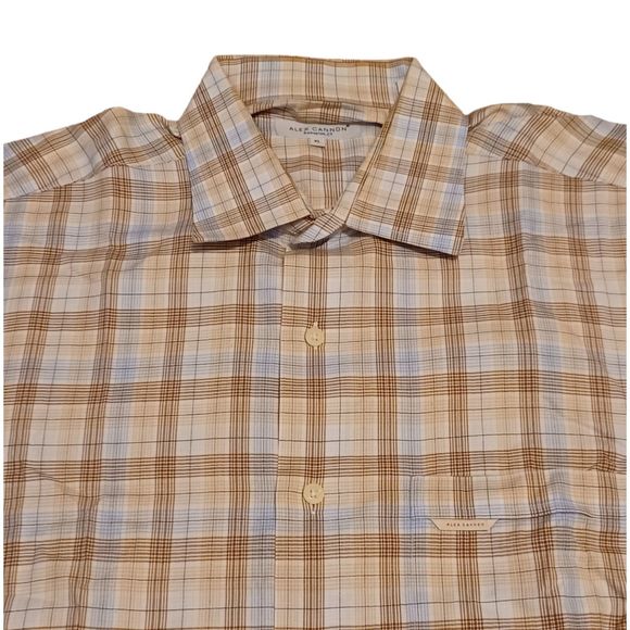 Alex Cannon Plaid Button Down Shirt Men's Size XL - Picture 3 of 9